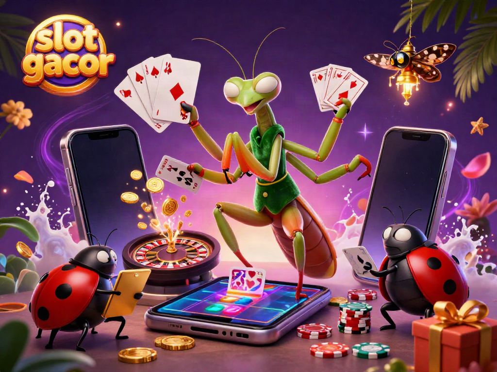 Experience the thrill of slot gacor with engaging characters and vibrant casino elements.