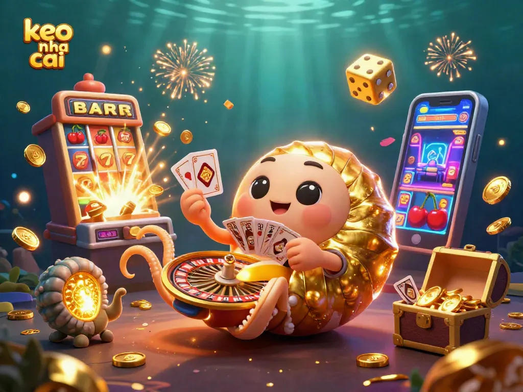 Engage with keo nha cai and experience thrilling casino vibes with vibrant 3D elements and characters.