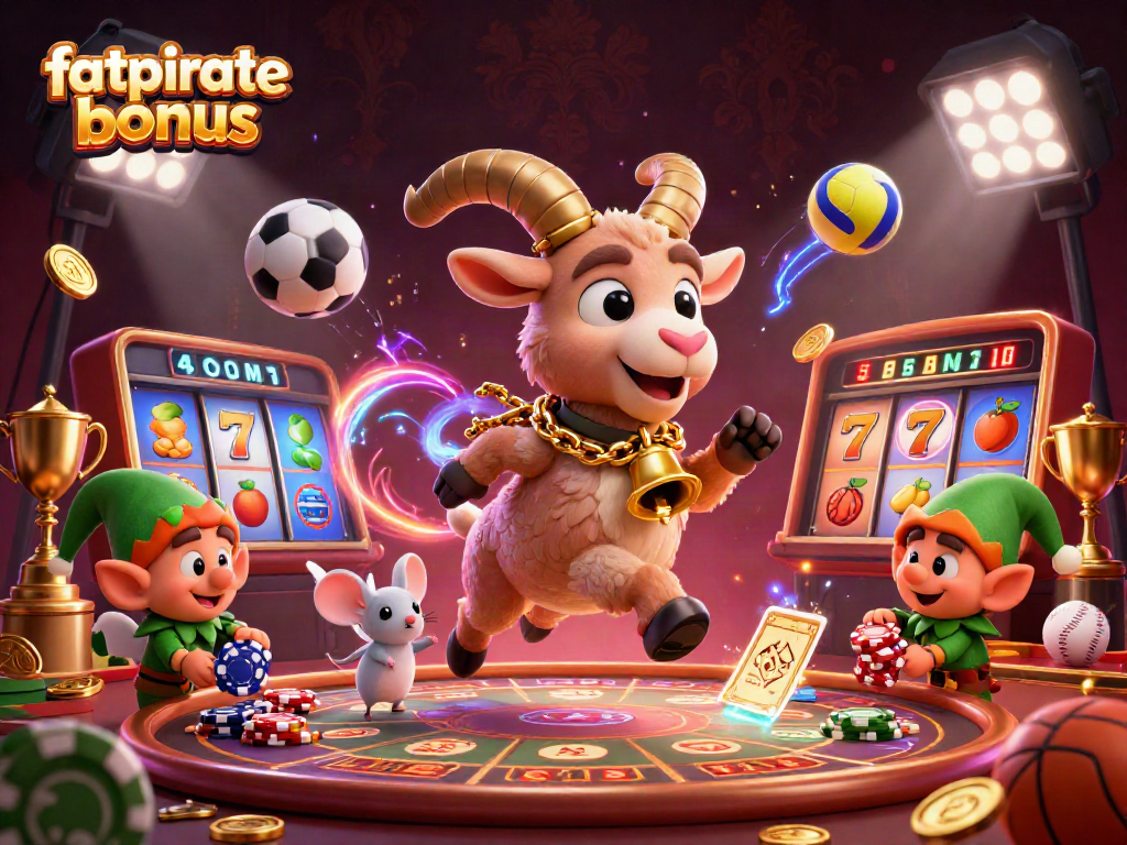 Experience the excitement of fatpirate bonus with a lively 3D casino scene, showcasing dynamic characters and vibrant elements.