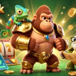 Experience the thrill of gambling at lolajack Casino with vibrant characters and glowing game elements.